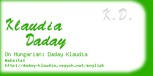 klaudia daday business card